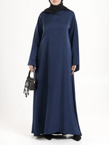 Robe Modeste Fluide Bleu Nuit